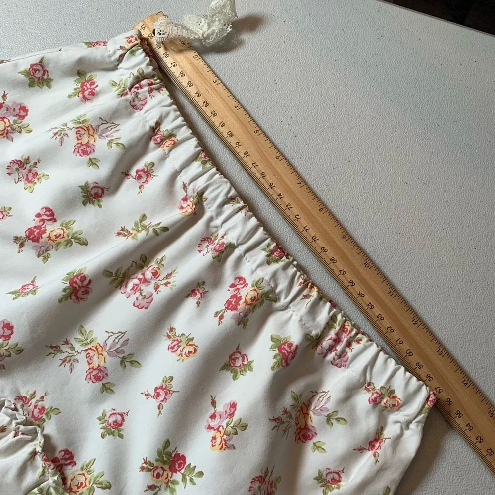 HANDMADE Ruffly Roses Mini Skirt - Picture 6 of 9